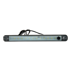 interieurlamp WAS LW10 met schakelaar 238x24.3x12,7 / 20,2 helder wit kabel Lgy-S 0,75mm2 x 0.38m. 12V DC