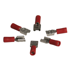 vlakstekerhuls voor draad 0,5 - 1,5mm2 , 6,3x0,8mm, rood