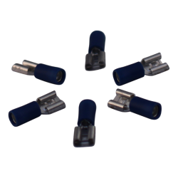 vlakstekerhuls voor draad 1,5 - 2,5mm2 , 6,3x0,8mm, blauw
