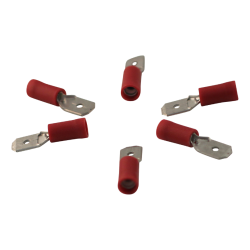 vlaksteker aansluiting voor draad 0,5 - 1,5mm2 , 6,3x0,8mm, rood